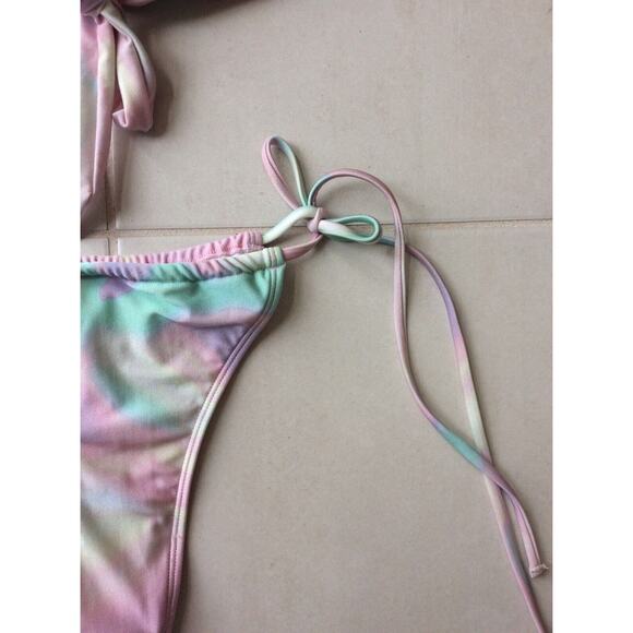 Cupshe x Stassie Swim String Bikini Set Abstract Abalone Swimsuit - Picture 11 of 11